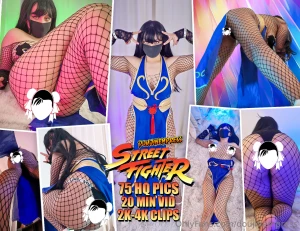 Chun-li almost topless cosplay i had lots of fun doing this set it s