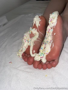 Creme de la soles i made a dessert with my feet whipped cream rainbow