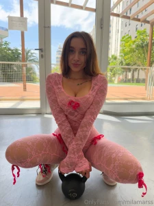 Training hard but staying soft and feminine how do you like my pink