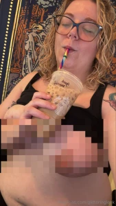 Leave a tip to pay for my coffee and get an uncensored photo like this