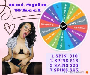 Hot spin wheel daddy try your luck are you ready to play with me just