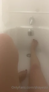 Shower time here s my feet and toes who wants pics