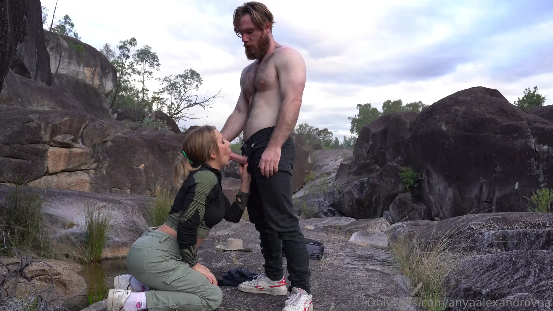 Leonspov took me on a little outdoor hike and demanded i suck his cock 