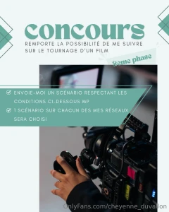 Occasion unique de venir participer au tournage de ton sc nario les