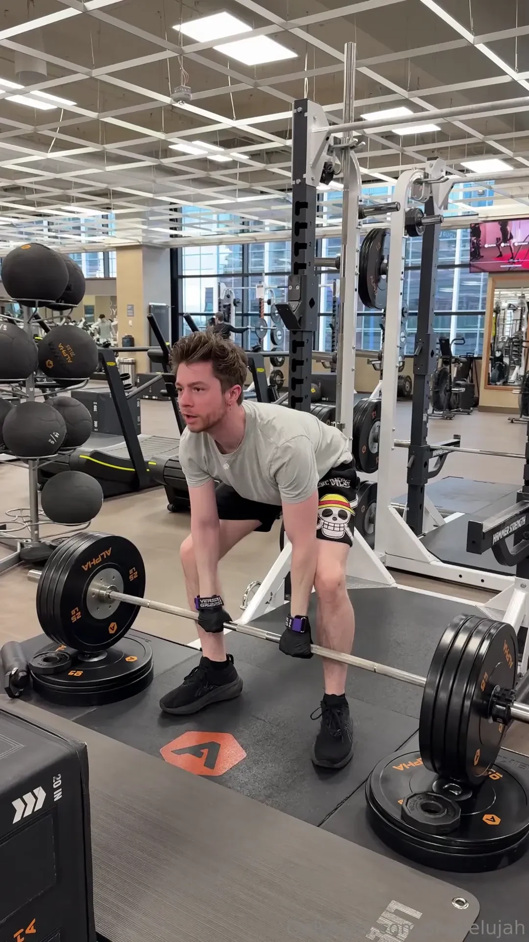 Deadlifting 215 