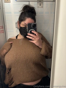 Topless in an airplane bathroom who me