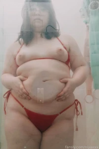 Pressing my curvaceous body against the shower glass in my favorite part 6