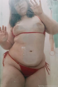 Pressing my curvaceous body against the shower glass in my favorite part 2