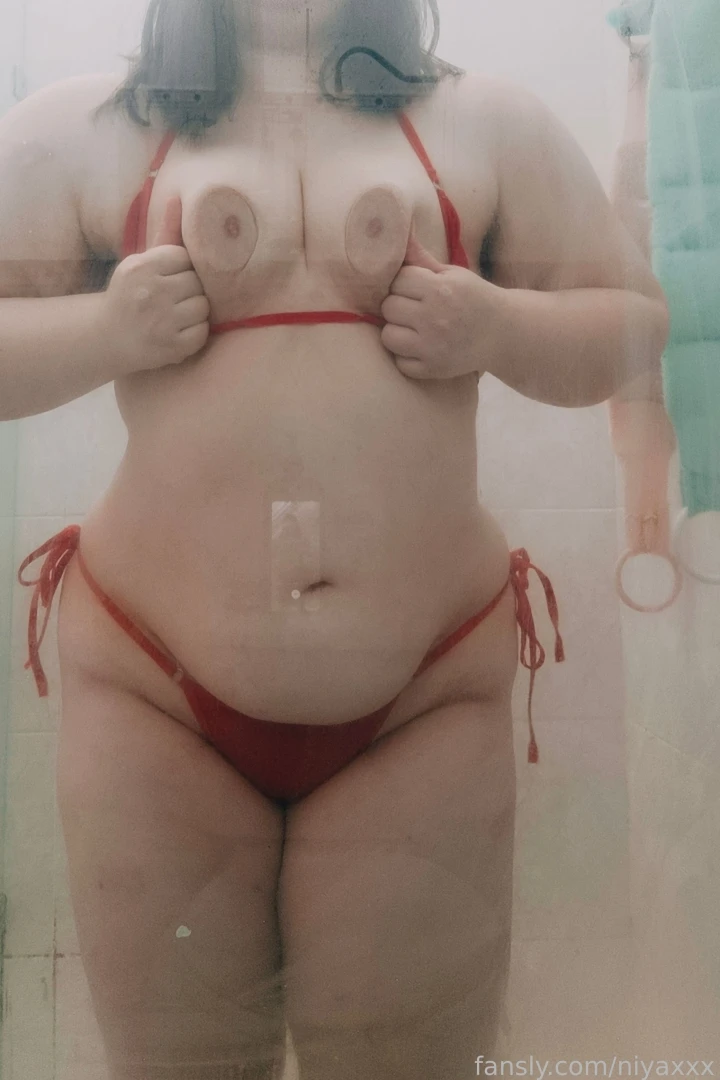 Pressing my curvaceous body against the shower glass in my favorite part 1 