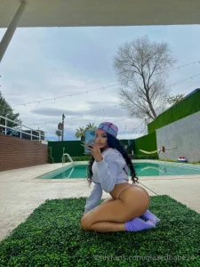 Bending over and stretching do you want to see how far i can go