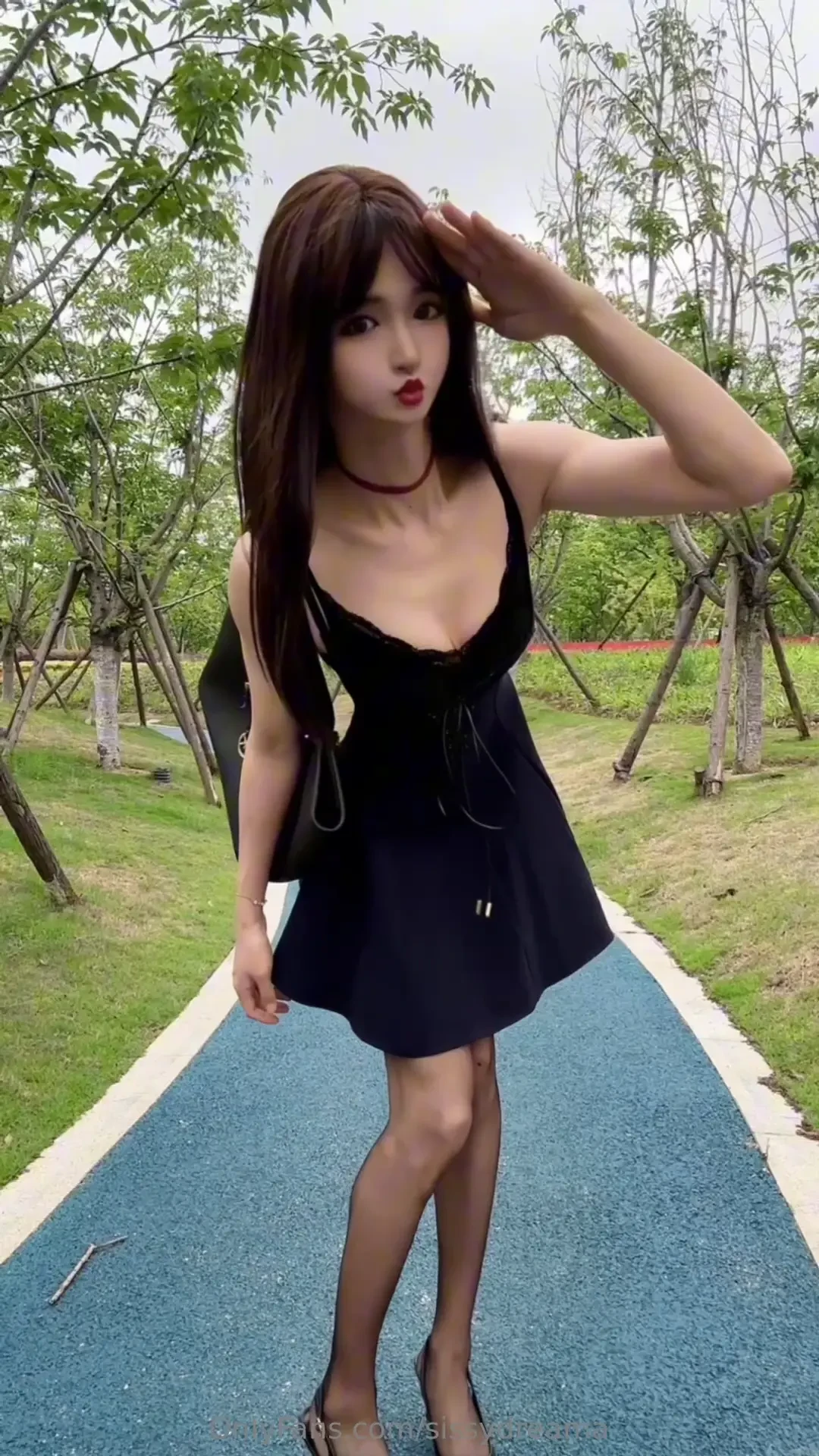 Do you love seeing my cock all snug in my panties or dangling free 