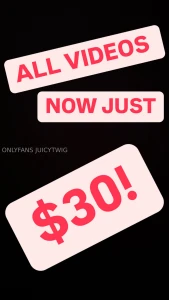 All of my videos are now just 30 take advantage of it while it lasts