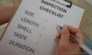 I just did my first cock inspection i will post my video later for