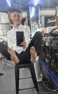 My sweaty feet after work part 4