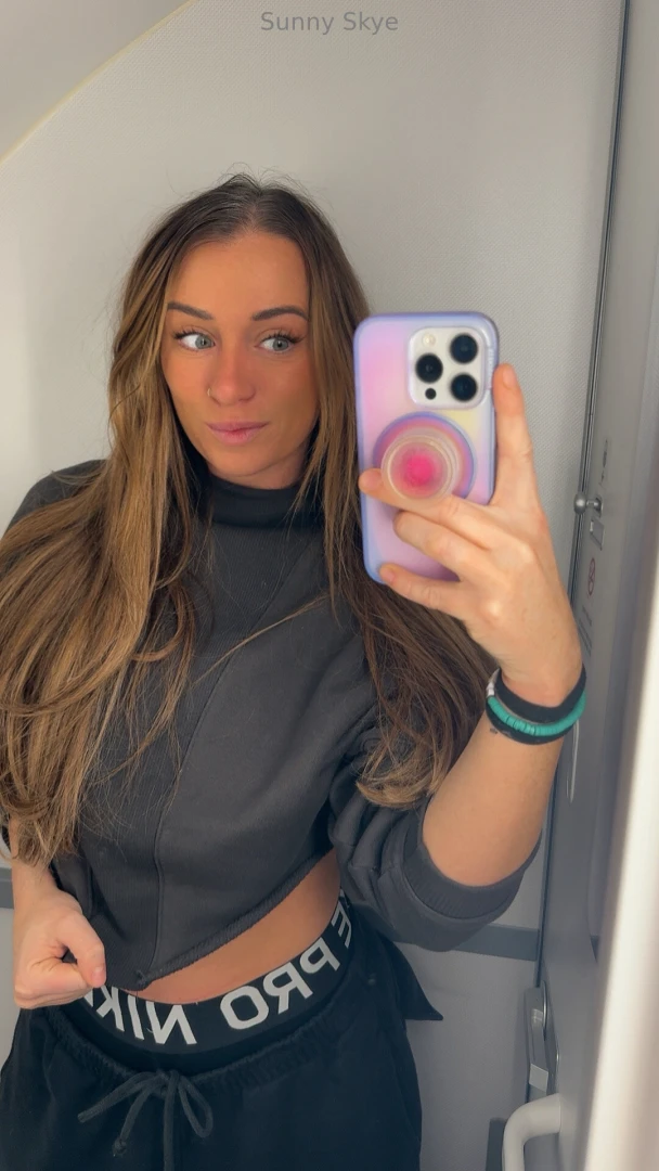 You know an airplane bathroom mirror loves to see me coming swipe 