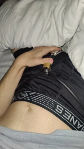 Fell asleep in my cage last night and woke up soo gooey in the morning part 1