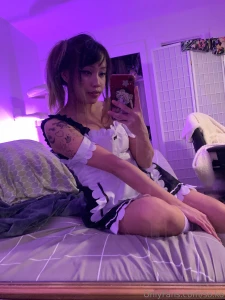 Maid outfit pics including some butt uncensored tiddies and the bottom