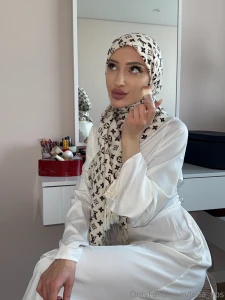 Morning beauty ritual gentle brush strokes a light glow on the skin a