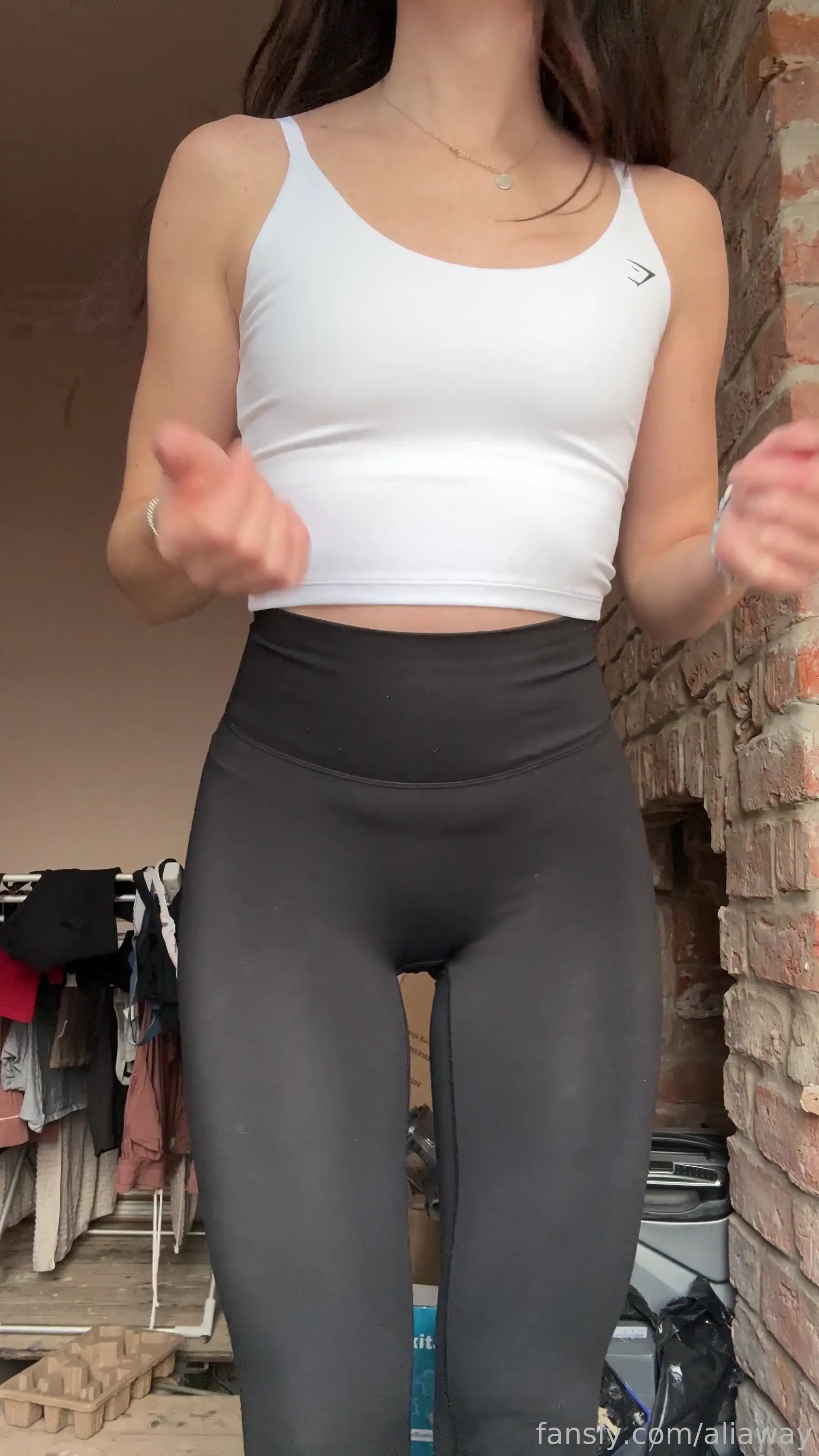 Would you spot me in the gym irish leggings smallboobs lycra nylon 