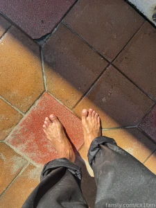 Washing my feet after the beach part 2