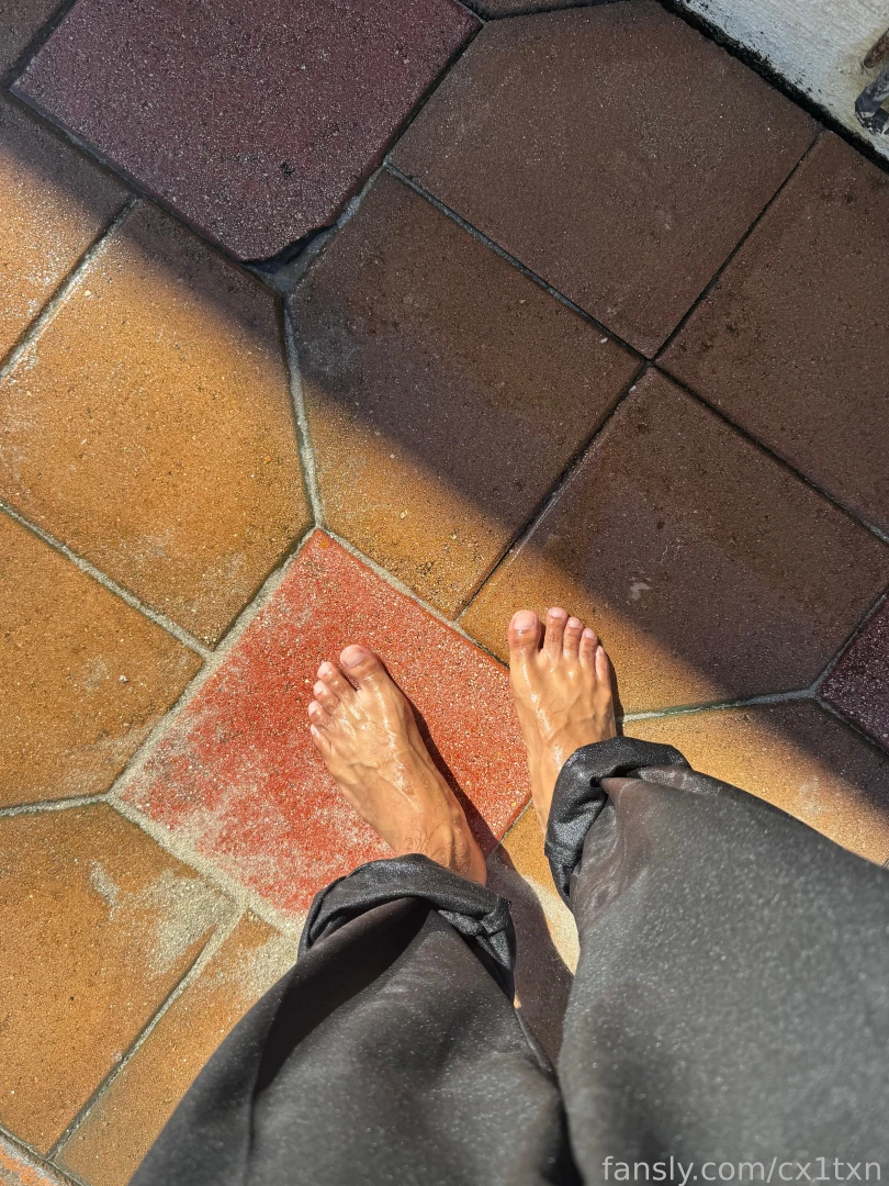 Washing my feet after the beach part 1 