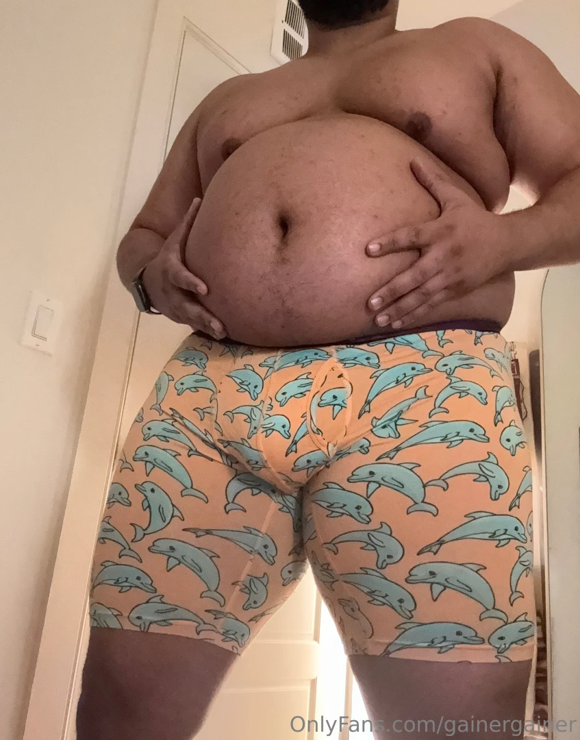 Fat boy chilling in underwear part 2 