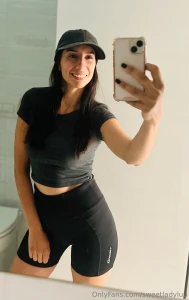 I love going for a run and coming back all sweaty