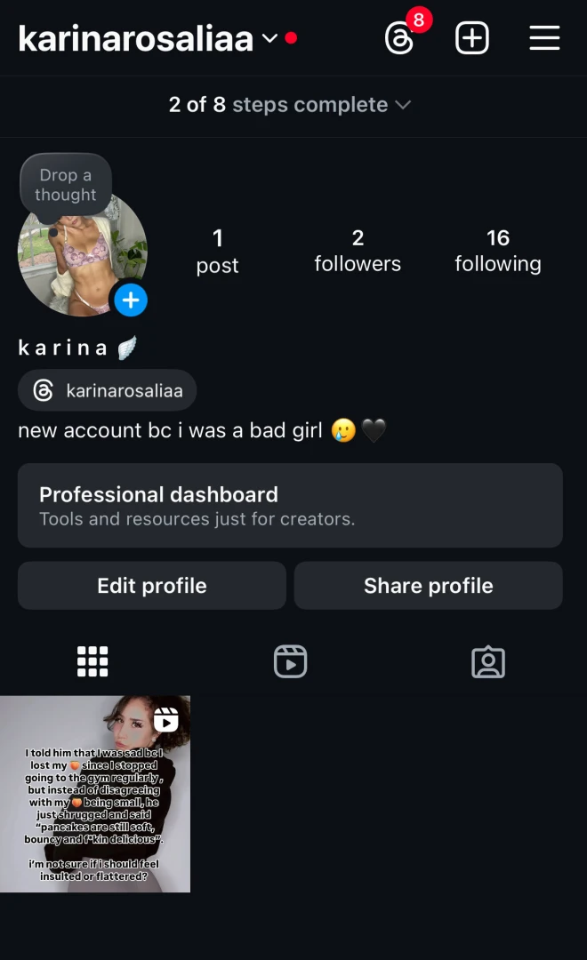 Instagram karinarosaliaa gonna try not to be such a fucking bad girl 