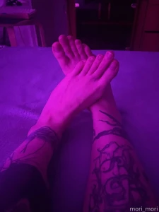 Just my feet with long toes footfetish tattooed tattoo part 3