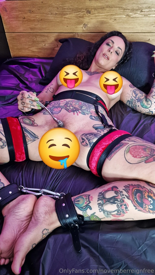 I love the sensation as i run the sharp pinwheel across my wet pussy 