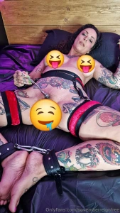 I love the sensation as i run the sharp pinwheel across my wet pussy