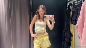 Wanna sneak into my dressing room trying on something new and some