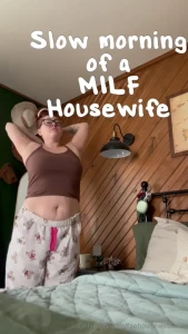 Slow morning of a milf housewife