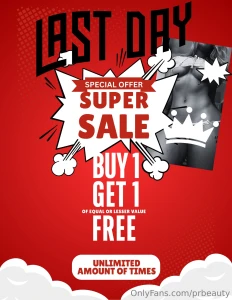 Last day for buy 1 get 1 free get your content now