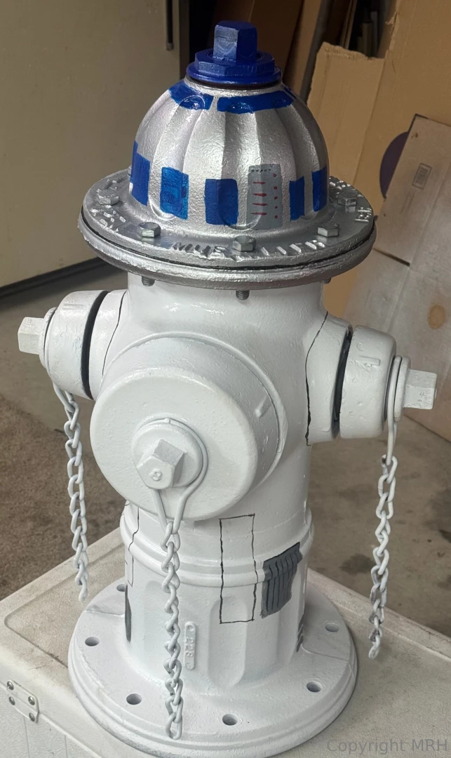 Here it is very first fire hydrant paint d using paint brush and part 1 