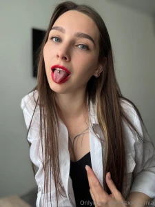 Look into my eyes and imagine me on my knees with moist lips and no