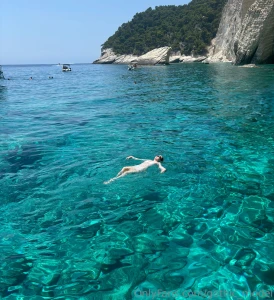 I went exploring the island and had a swim in the beautiful sea