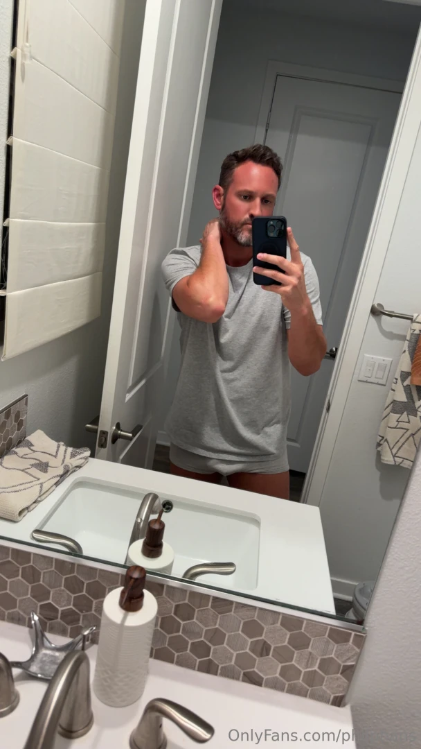Matching grey shirt and boxers soft to the touch but i promise i m not 