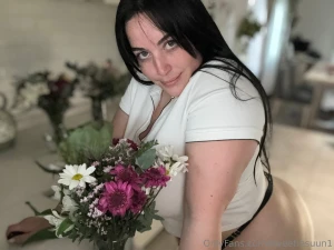 I m unsure whether i like flowers more or how this thong looks on me part 3