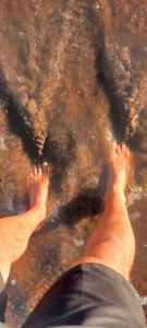 I love the sand and the sea on my feet part 1