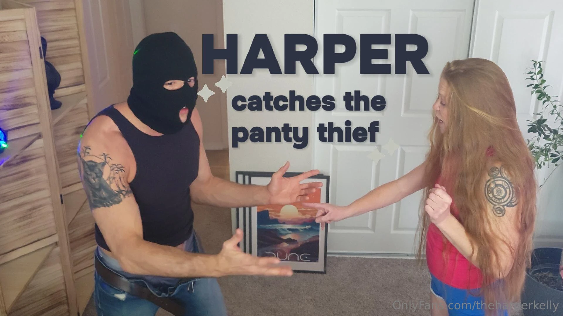 Caught red handed this panty thief wont be coming back for at least a 