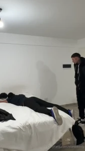 I massage my friend but his ass ends up getting hot when i put my hand