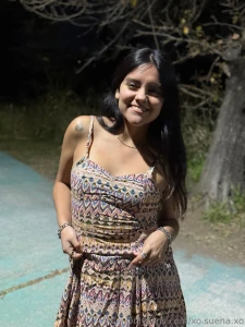 I enjoy summer nights walks just you cutie summer dress and nature