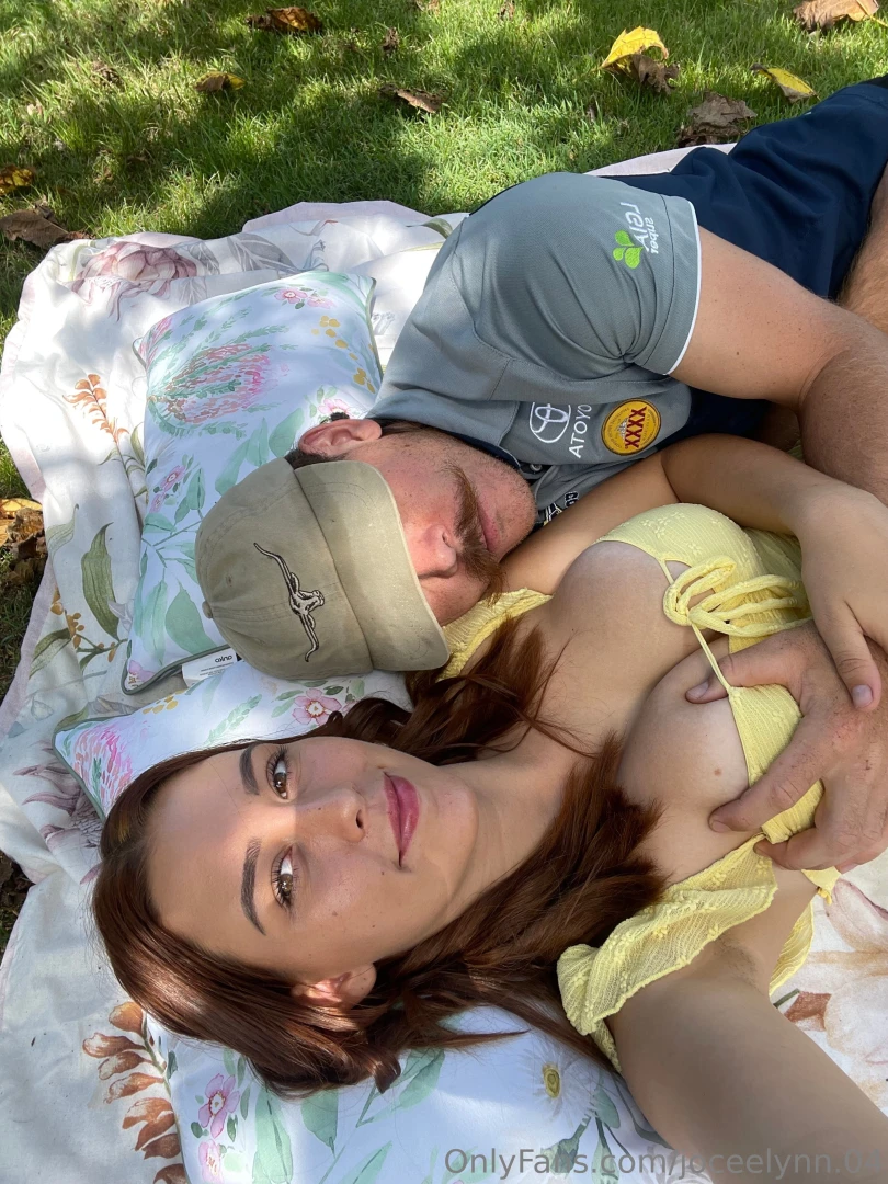 Unlock to watch me get my tits out at our picnic 