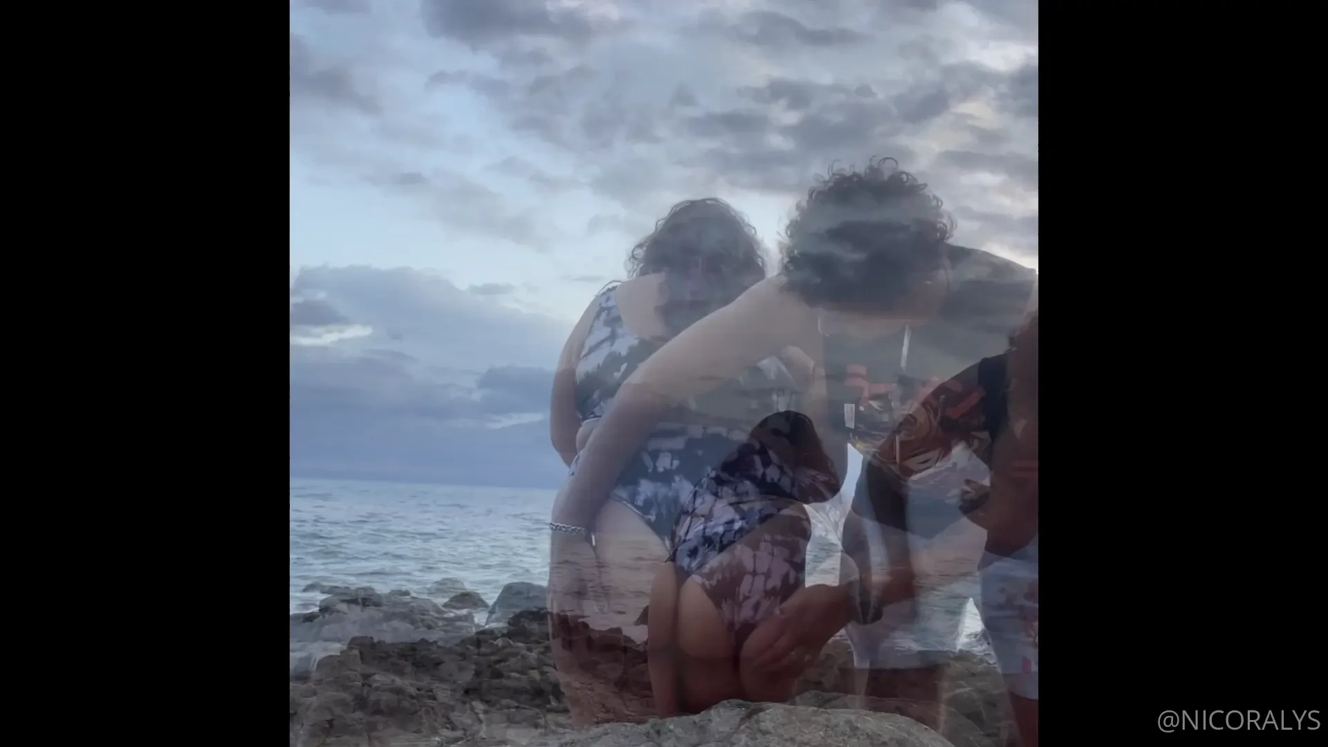 Getting spanked at the beach 