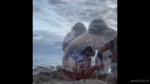 Getting spanked at the beach