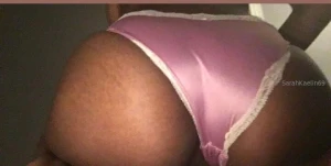 Sliding my panties to the side to showcase my pussy