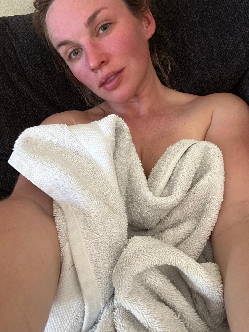 Caught between staying wrapped and giving you a little show 