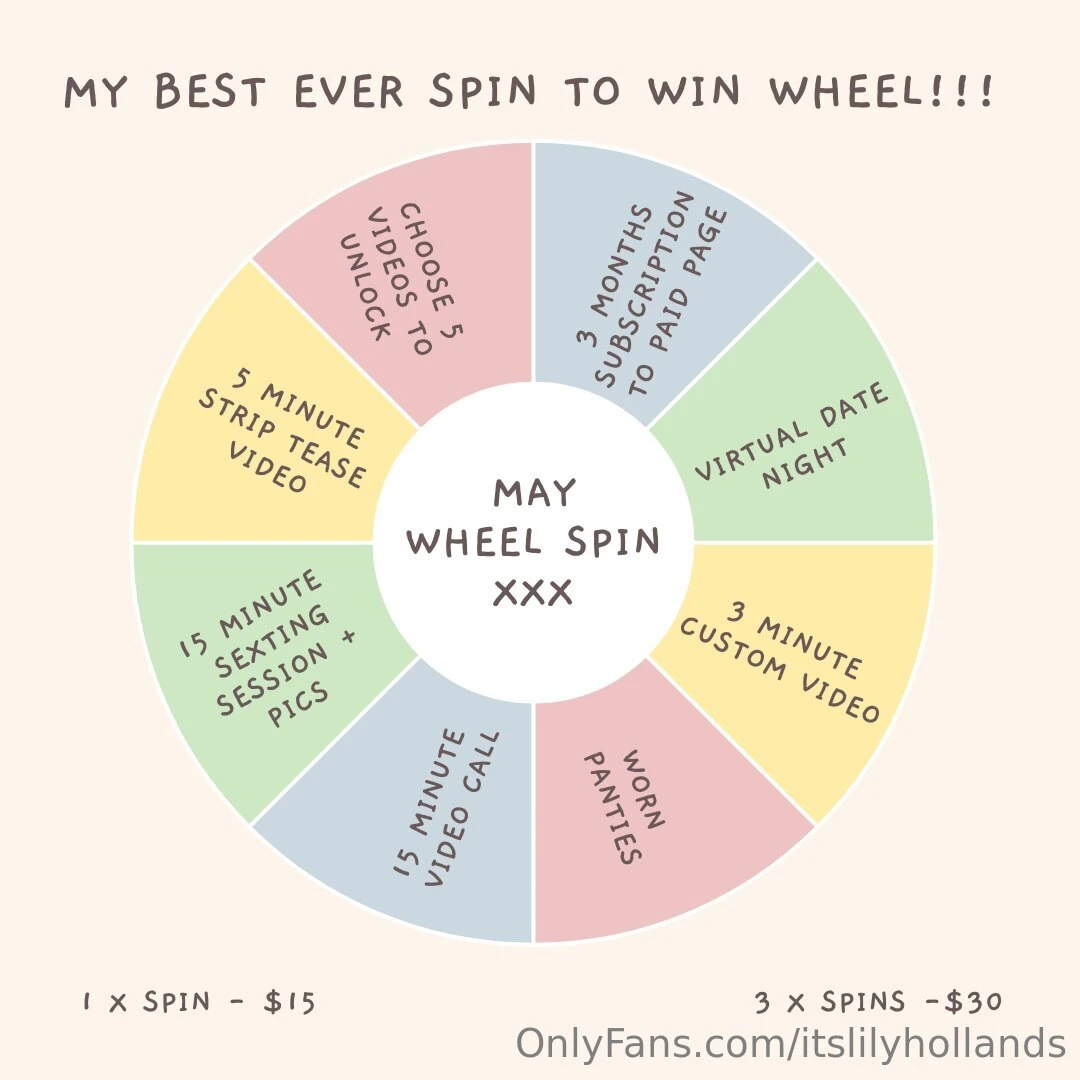 3 spins for 20 today only x 