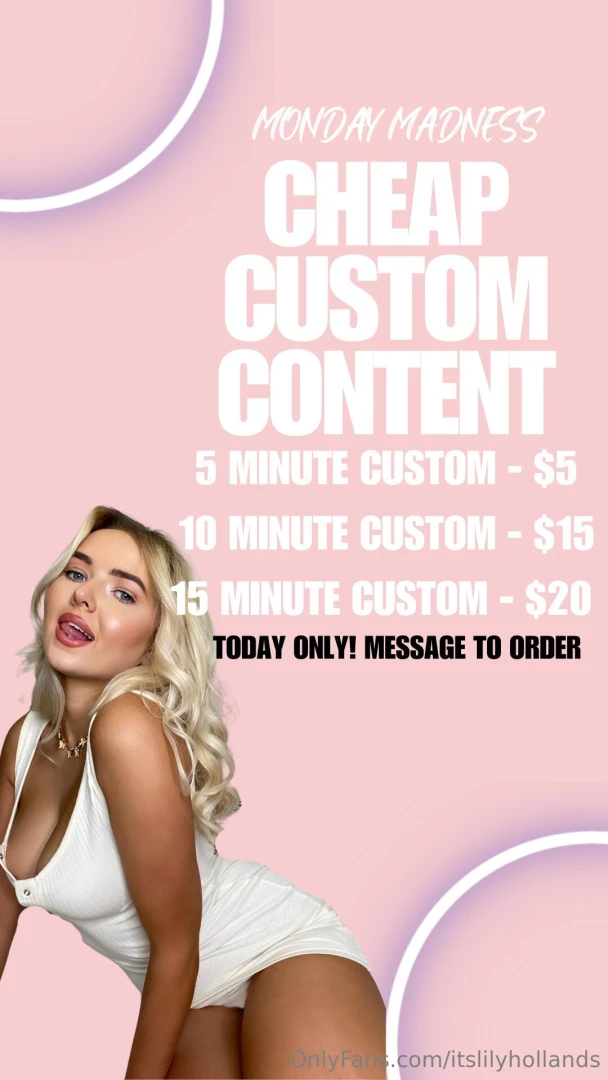 Monday madness cheap custom content x 